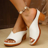 Vienna – Open Toe Block Heel Mules Women