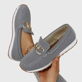 Fabrielle – Mocassins texturés à boucle pour femmes