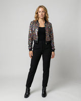Zafrina - Damen-Bomberjacke mit Pailletten