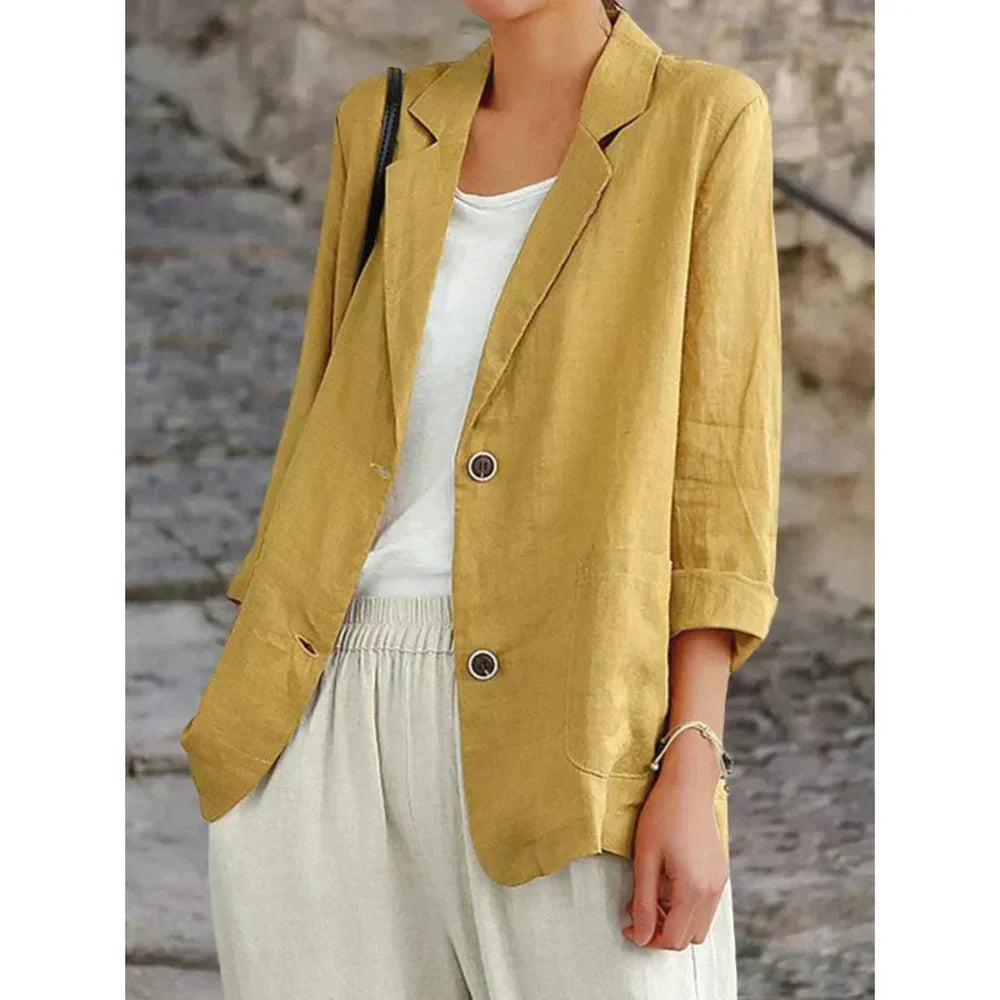 Magdara - Linen Relaxed Women Blazer