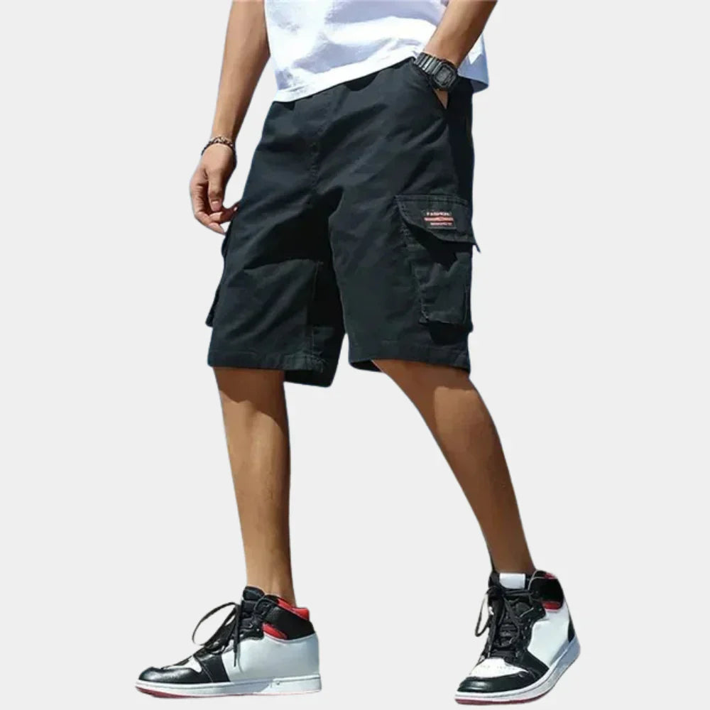 Marino – Pantalones cortos cargo para hombre