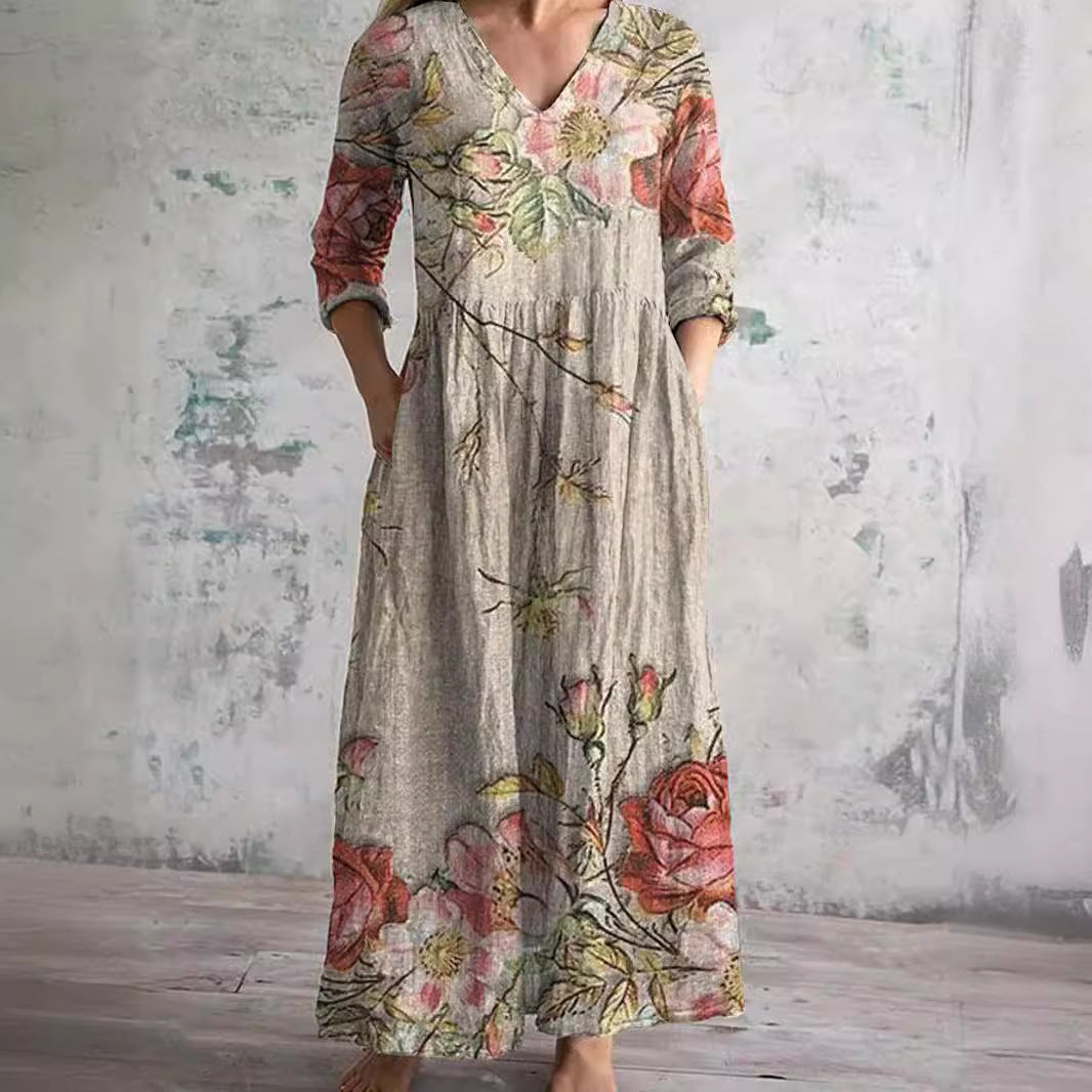 Florielle – Robe d'été femme à imprimé floral coupe ample