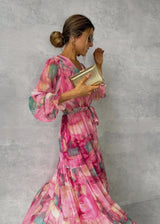 Naomi  - Elegantes langes Maxikleid