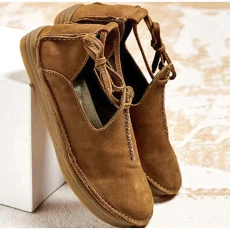 Jeannira - Sapatos de Pele Confortáveis para Mulher