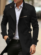 Austin | Casaco Masculino | Trench Clássico de Primavera Ajustado
