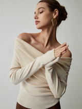 Yavira – Damen schulterfreies Stricktop