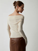 Yavira – Damen schulterfreies Stricktop