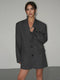 Solviera – Kvinders Oversize Blazer med Klassiske Revers