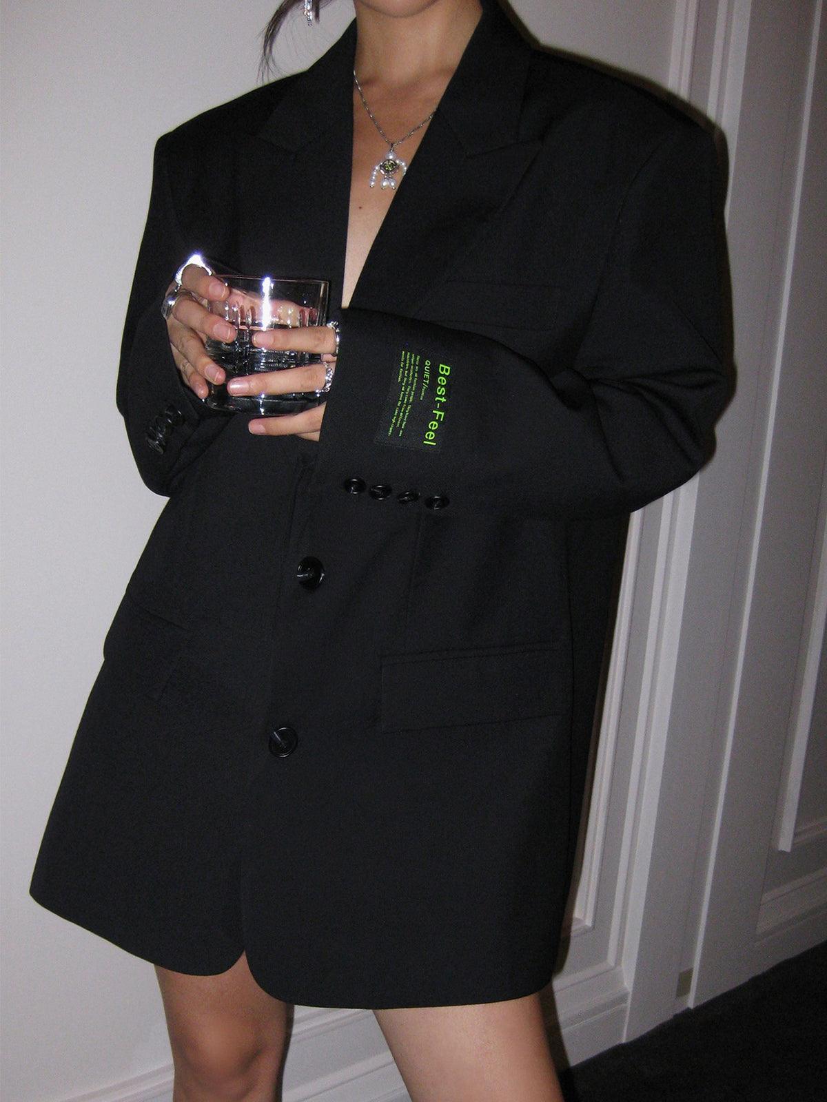 Solviera – Kvinders Oversize Blazer med Klassiske Revers