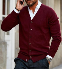 Beverly | Herren-Cardigan | Moderner Baumwollmischweste-Schnitt