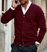 Beverly | Herren-Cardigan | Moderner Baumwollmischweste-Schnitt