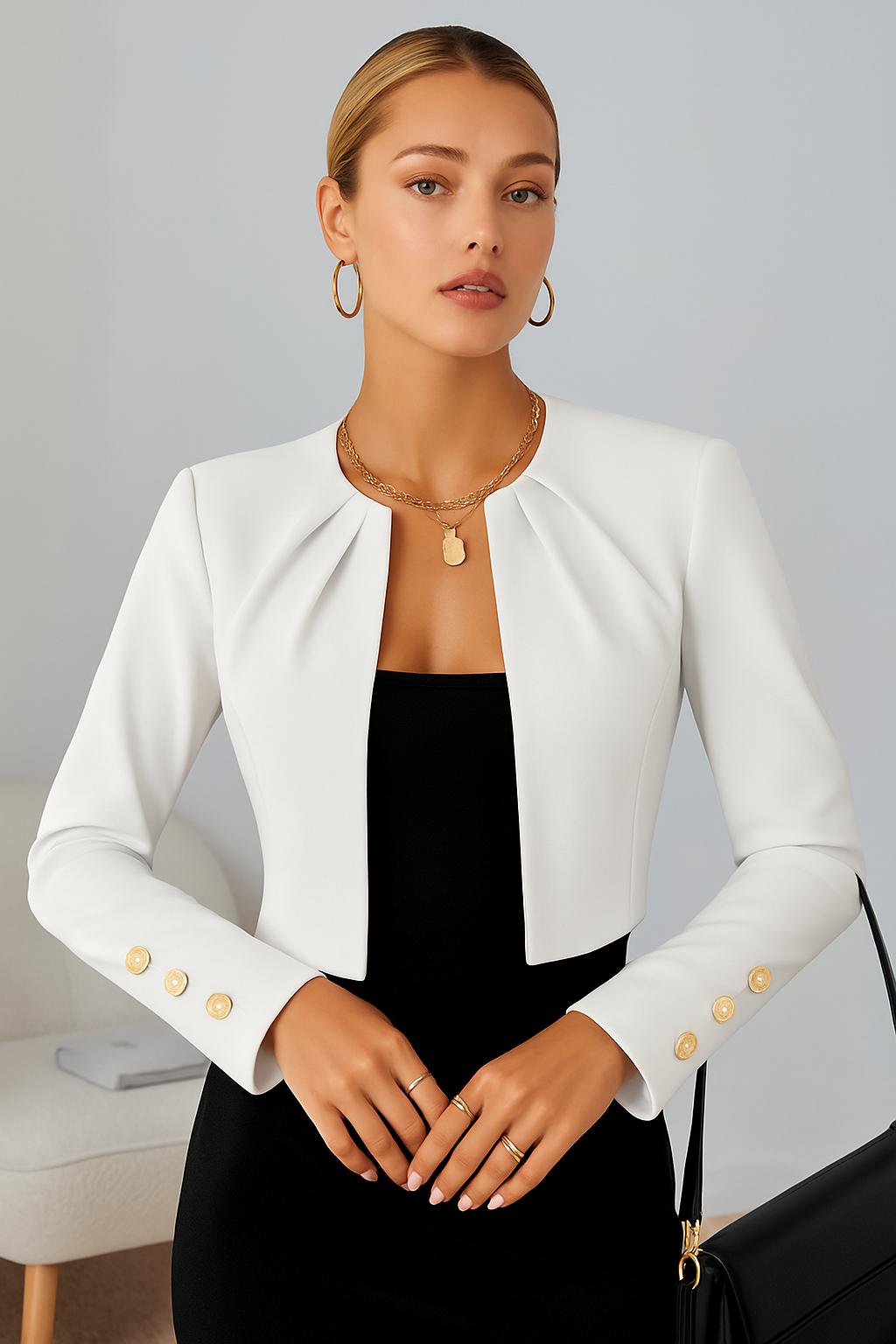 Vivienne | Women’s Blazer | Cropped Elegant Tailored Jacket