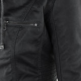 Ardena - Womens Weatherproof Faux Leather Jacket With Hood