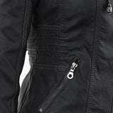 Ardena - Womens Weatherproof Faux Leather Jacket With Hood