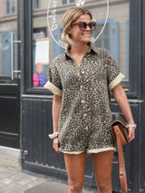Darelle - Mini romper med gepardprint