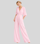 Ash – Let jumpsuit til kvinder med vide ben og V-hals