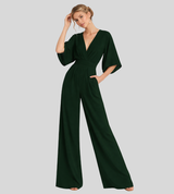 Ash – Let jumpsuit til kvinder med vide ben og V-hals