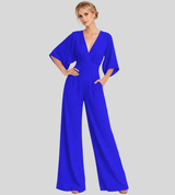 Ash – Let jumpsuit til kvinder med vide ben og V-hals