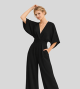 Ash – Let jumpsuit til kvinder med vide ben og V-hals