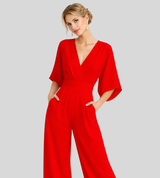 Ash – Let jumpsuit til kvinder med vide ben og V-hals
