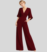 Ash – Let jumpsuit til kvinder med vide ben og V-hals