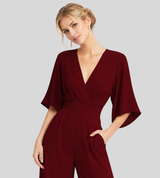 Ash – Let jumpsuit til kvinder med vide ben og V-hals