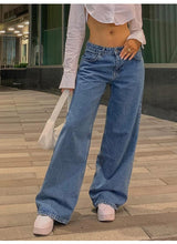 Azelina – Jean baggy taille basse années 90 pour femme