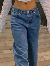 Azelina – Jean baggy taille basse années 90 pour femme