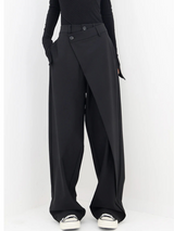 Elina | Pantalon large doublé pour femmes | Asymétrique et élégant