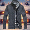 Thoran – Men’s Zip Sweater with Checked Lining