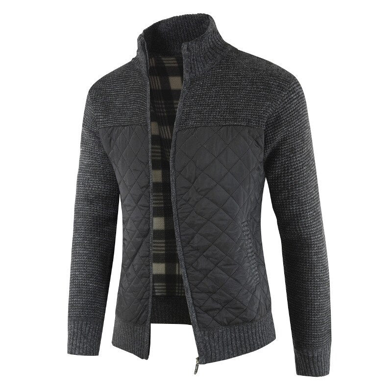 Garrick – Casaco Acolchoado com Fecho e Mangas de Malha para Homem