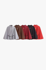 Ashley - Poncho tricoté femme