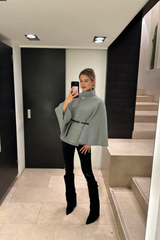 Ashley - Poncho tricoté femme
