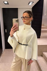 Ashley - Poncho tricoté femme