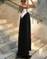 Lunévie - Contrast Flow Maxi Dress