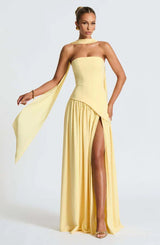 Lozendra - Robe Maxi Fluide Sans Bretelles