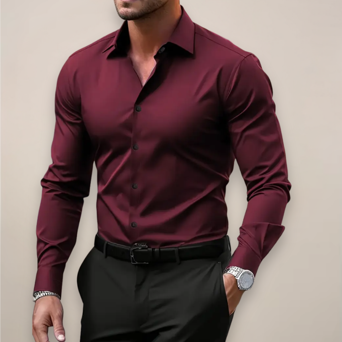 Aljur – Κομψό Ανδρικό Πουκάμισο Άνοιξη Slim Fit