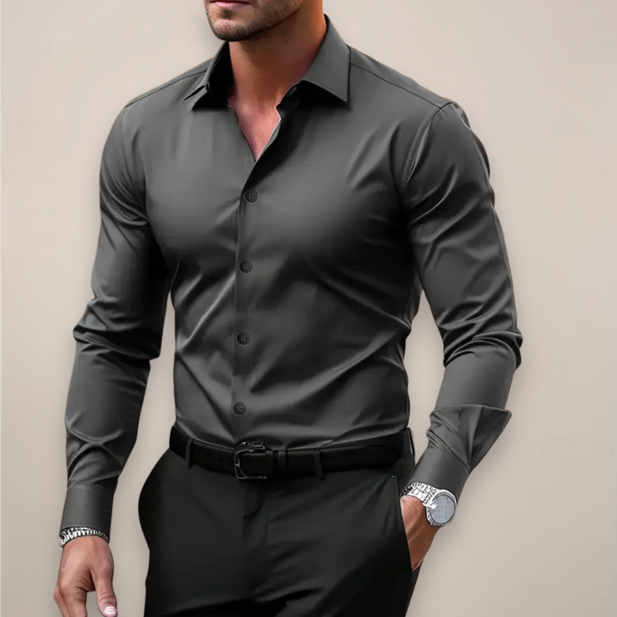 Aljur – Κομψό Ανδρικό Πουκάμισο Άνοιξη Slim Fit