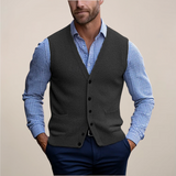 Marvinn - Suéter sin mangas para hombre, chaleco ligero para capas