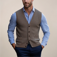 Marvinn - Suéter sin mangas para hombre, chaleco ligero para capas