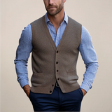Marvinn - Suéter sin mangas para hombre, chaleco ligero para capas