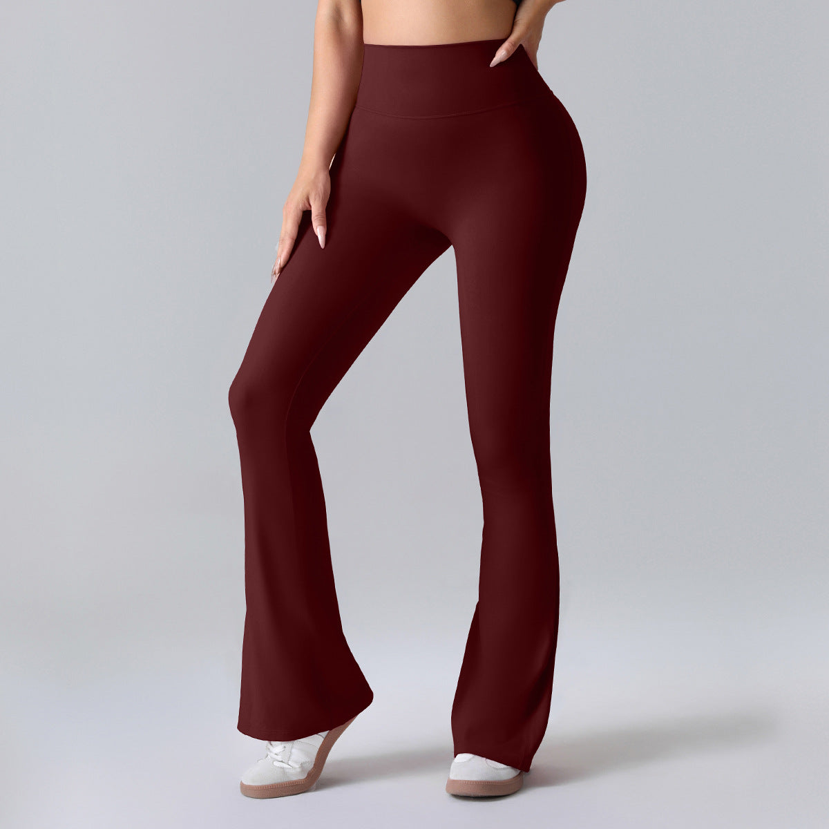 Nianna - Leggings fitness a vita alta svasati