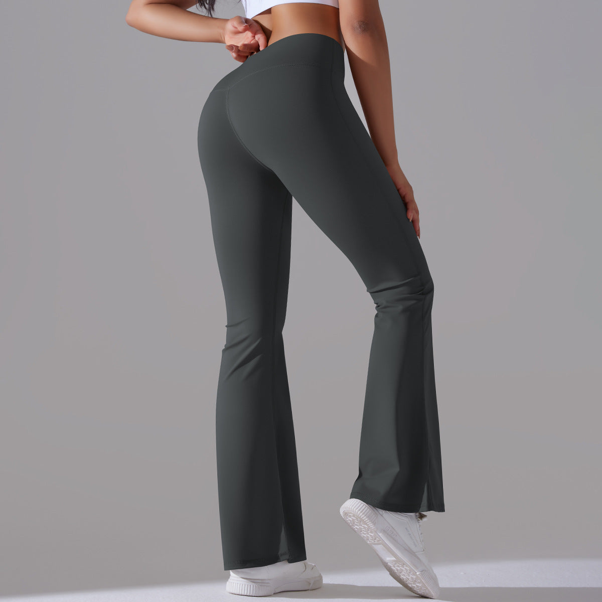 Nianna - Leggings fitness a vita alta svasati