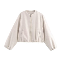 Valenciann - Veste bomber pour femmes avec col haut et poches latérales