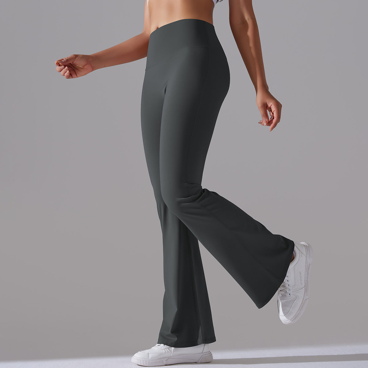 Nianna - Leggings fitness a vita alta svasati