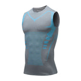 Camisola de Compressão Slim para Homem com Suporte Postural e Tecido Respirável