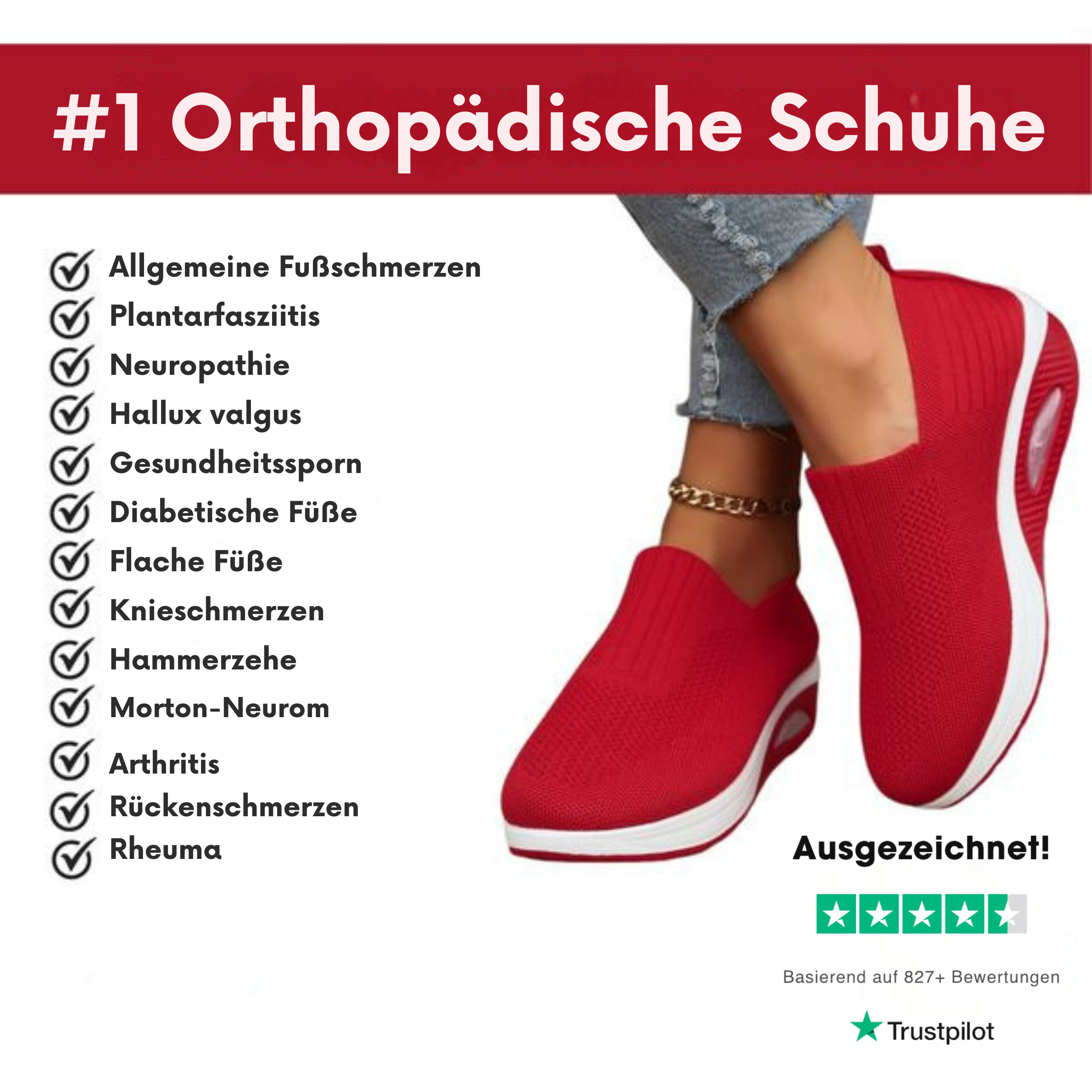 Orthevian - Women Comfort Orthopedic Slip On Shoes