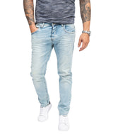 Mænds jeans – almindelig pasform lyseblå