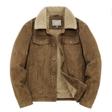 Levanor – Herren-Cordjacke mit Lammfellkragen
