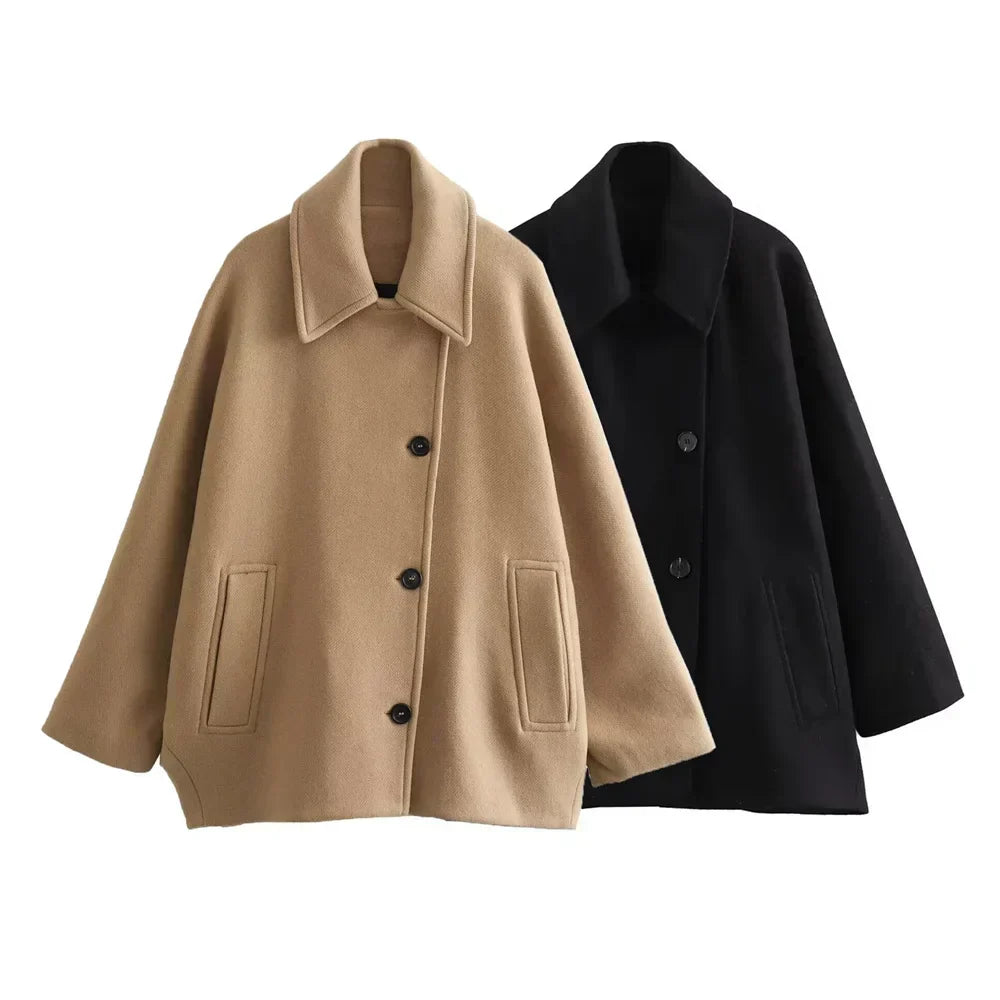 Calvera – Veste ample pour femme en mélange de laine